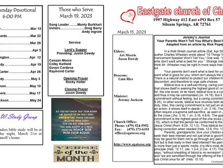 Bulletin 3/19/2023