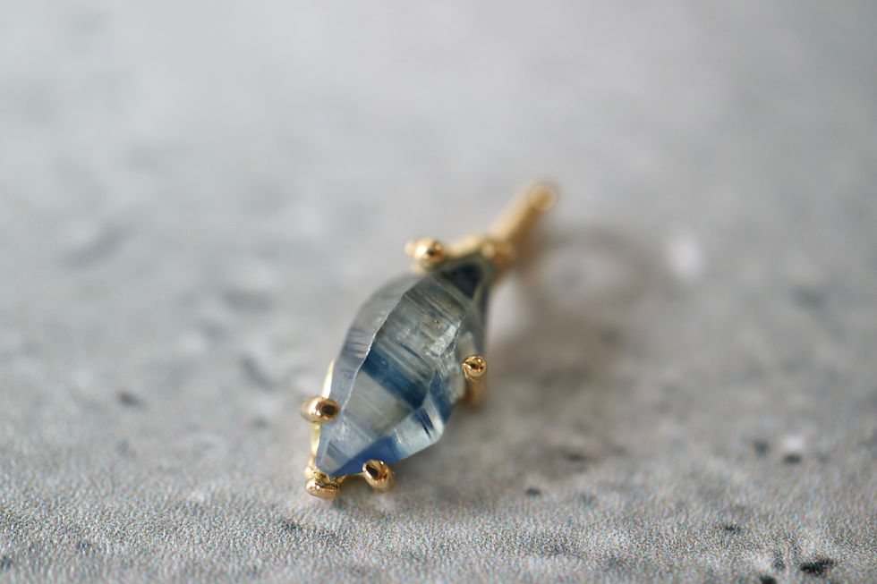 サムネイル： Rough Sapphire  K18  Pendant  top（23PT-04)