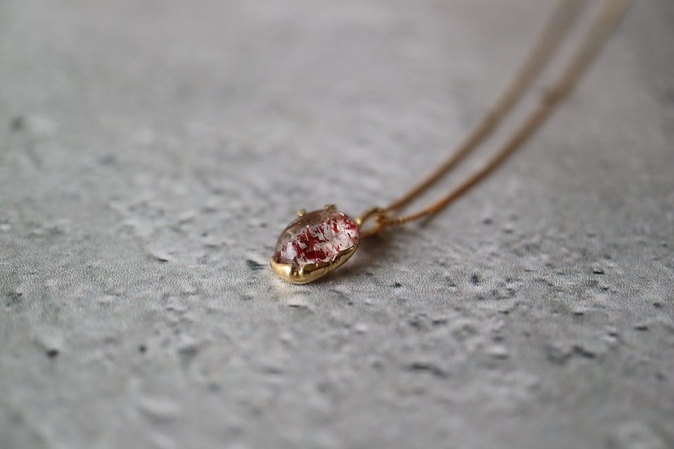 サムネイル： Strawberry Quartz Pendant top（23PT-11)