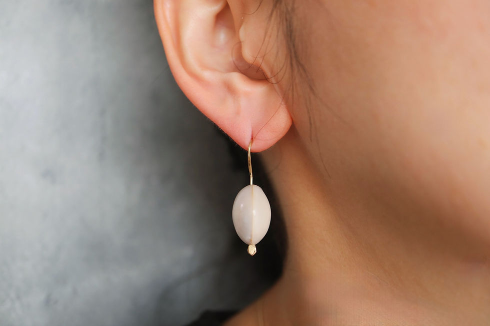 サムネイル： Mabe Pearl  K10 Pierced Earrings (24P-14)