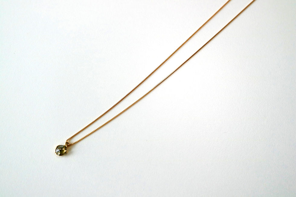Thumbnail: Diamond Necklace (Round) Melted metal Collection