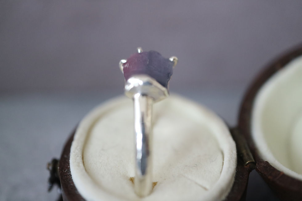 サムネイル： Rough tourmaline SV925 Ring -Magic hour- (25RS-05)