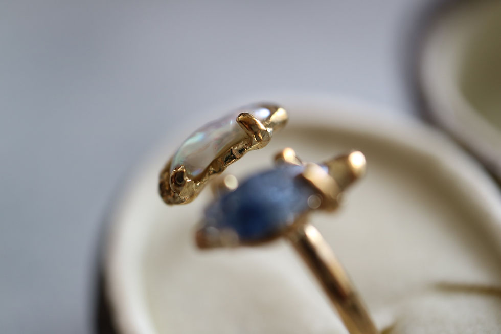 サムネイル： Pearl and Sapphire Ring