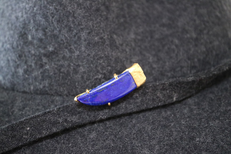 Thumbnail: Lapis Lazuli Brooch -A- (23BR-20)