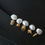 Thumbnail: Shellfish and Pearl  K10Pierced Earring -E- (23P10-12)