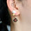 Thumbnail: K10 and Pearl Pierced Earring -A- (23P10-11)
