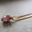 Thumbnail: Rough sapphire  K18   Necklace-Pink-（20N-06）