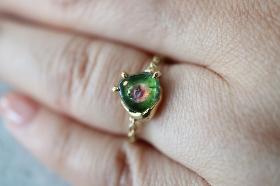 サムネイル： Watermelon Tourmaline ring (24R-05)