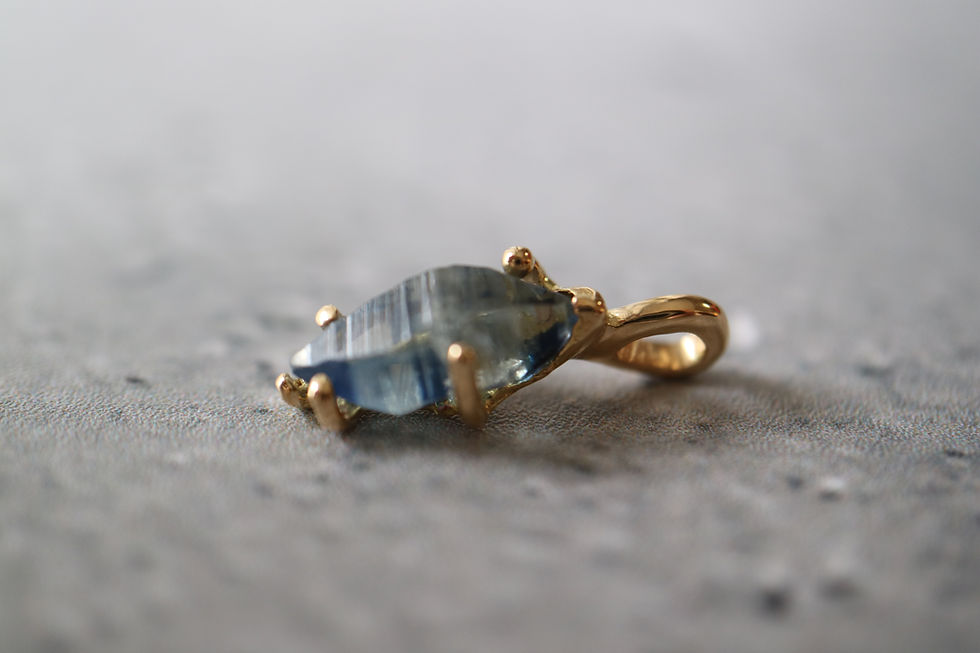 サムネイル： Rough Sapphire  K18  Pendant  top（23PT-04)