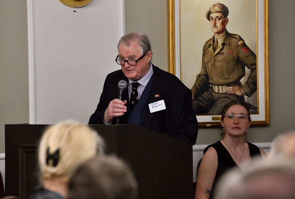 Sarah Chester, seated, brought the room to order, followed by CNS President Trygve Ringereide’s welcome to the audience. (Photo: Janice Lang, The Arctic Circle)