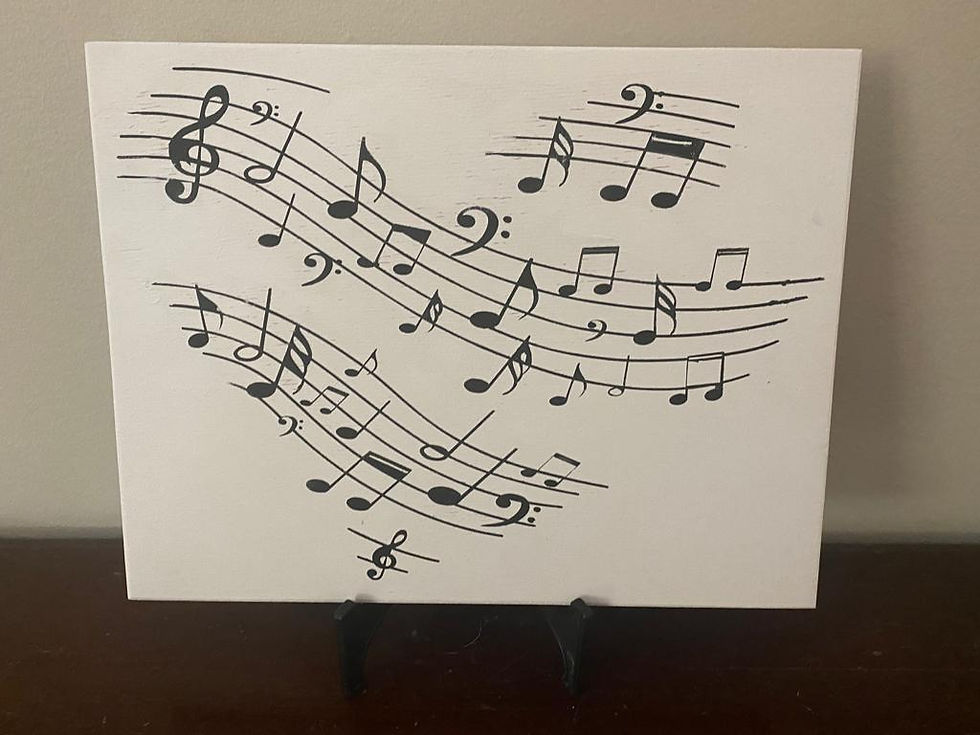 MUSIC NOTE WOOD SIGN