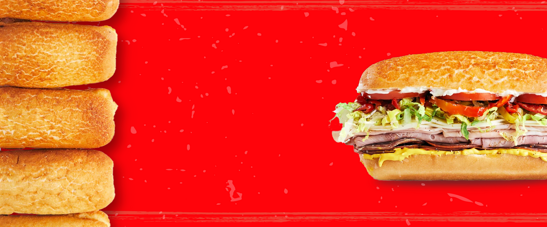 Gourmet beef burger with fresh lettuce on a red background