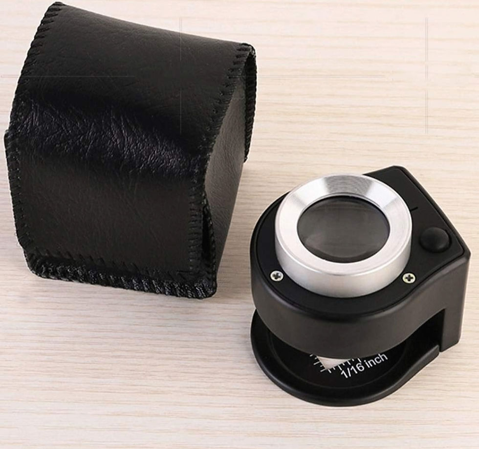 Miniatura: LUPA PROFESIONAL 30X CON LUZ LED Y UV – BASE DE MEDICIÓN