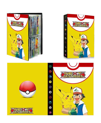 Álbum De Tarjetas Pokémon Con Cremallera – 4 Bolsillos Por Página, Capacidad Para 400 Tarjetas, Impermeable
