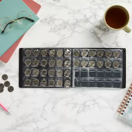 Miniatura: Álbum para monedas, 240 bolsillos, colección de monedas