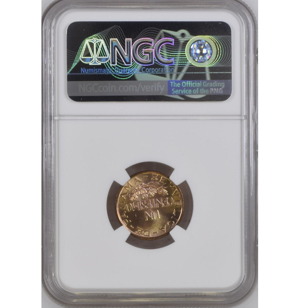 Miniatura: 1935, Panamá 1 centésimo de Balboa, Certificado NGC, MS 64RB, BU