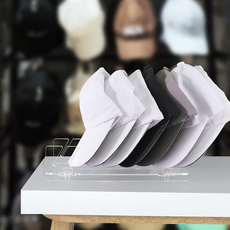 Miniatura: Organizador Acrílico para Gorras (8 Unidades) – Soporte Compacto y Transparente