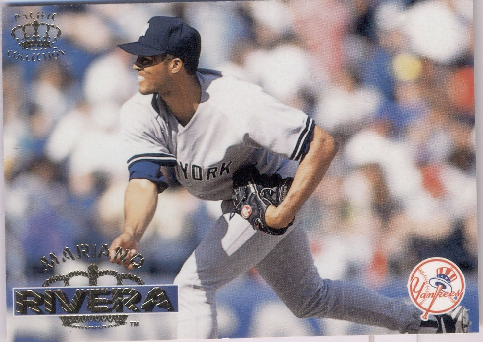 1996 Pacific Crown Collection, ROOKIE #382 Mariano Rivera New York Yankees.