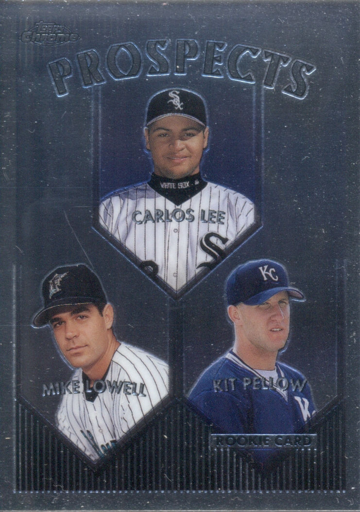 1999 Topps Chrome prospects Card #425 Carlos Lee - Mike Lowell - Kit Pellow
