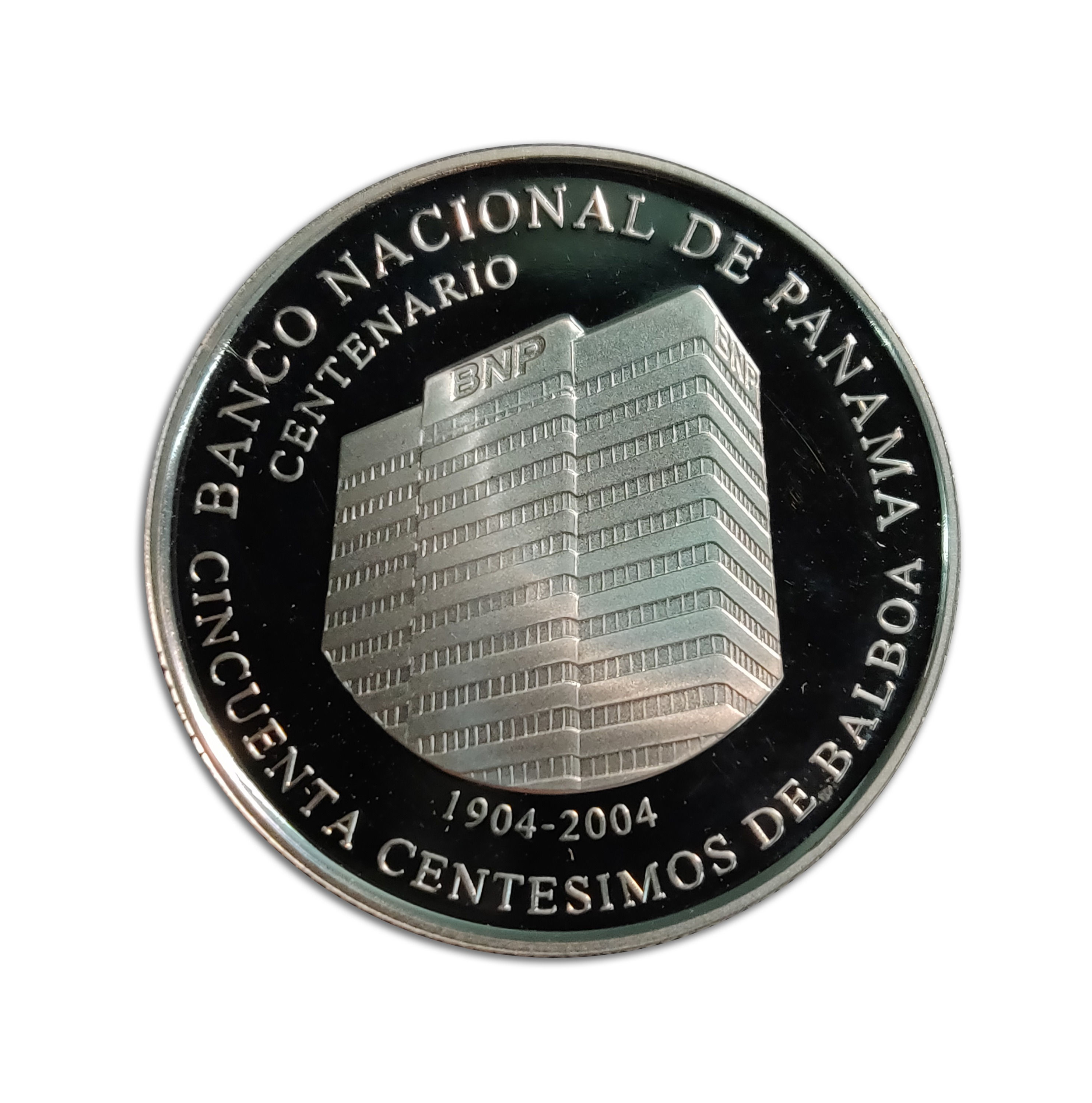2009, 50 centésimos proof, Pánama, 100 años del Banco Nacional