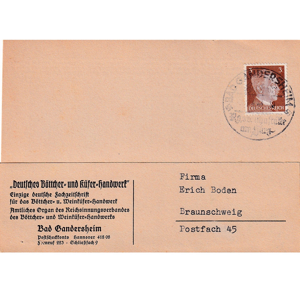 Miniatura: Documento postal original del Deutsches Reich (Alemania),FACTURA