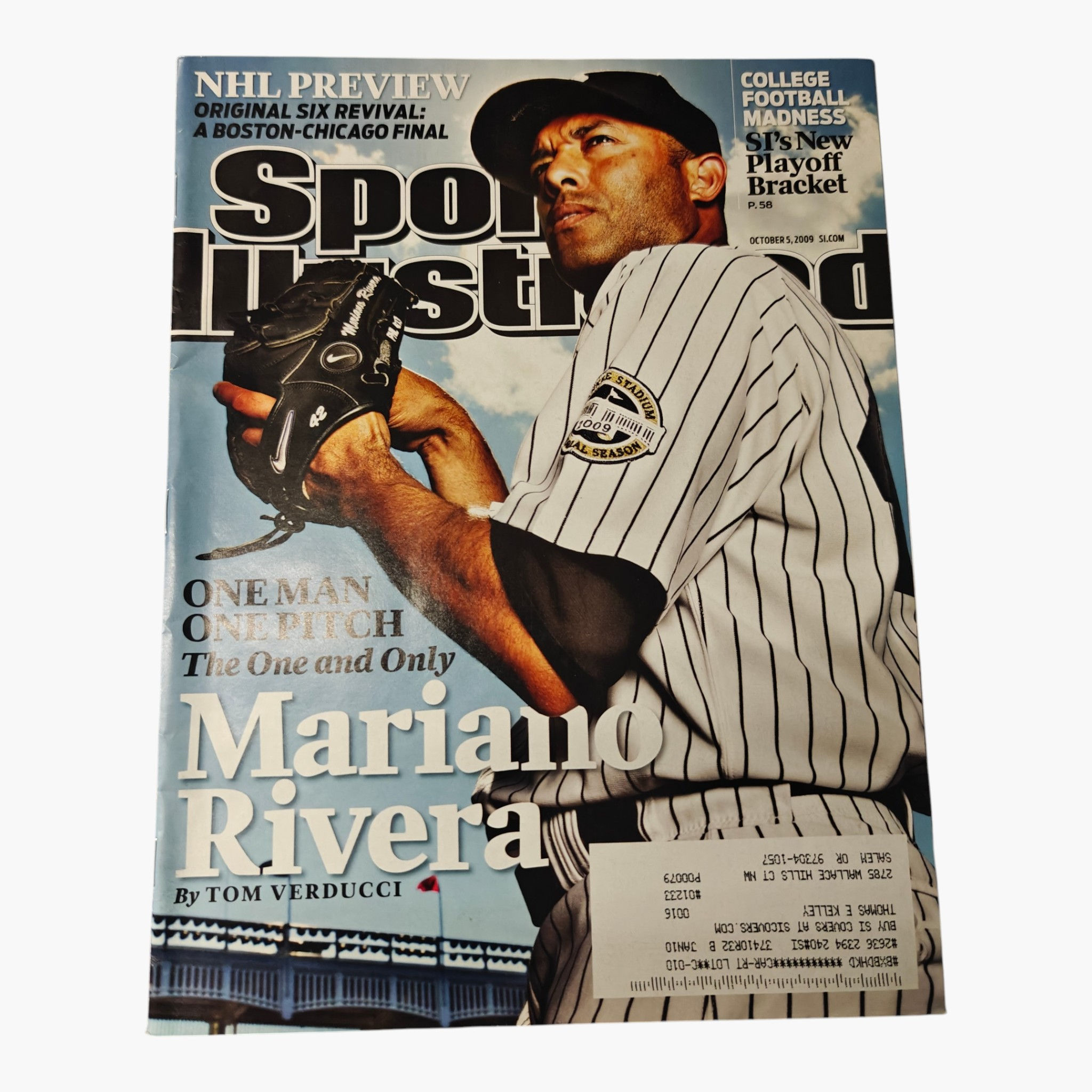 Sports Illustrated Mariano Rivera October 5, 2009 Edición de Sports Illustrated
