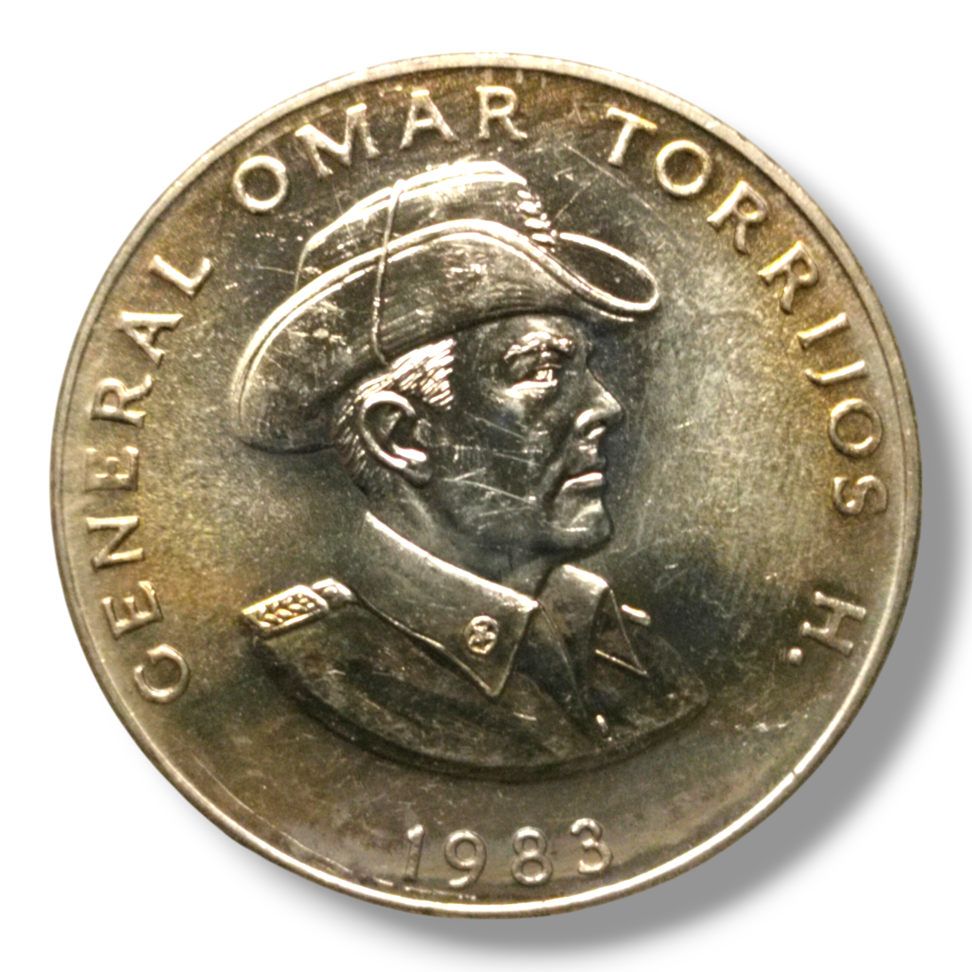 Panamá 1 Balboa, Omar Torrijos Herrera de 1983, Calidad AU casi sin circular
