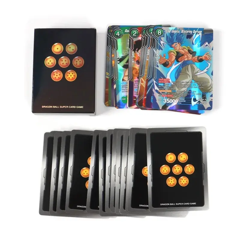 caja de tarjetas de Dragon Ball, 50 tarjetas de Goku, frieza, Saiyan, Vegeta,