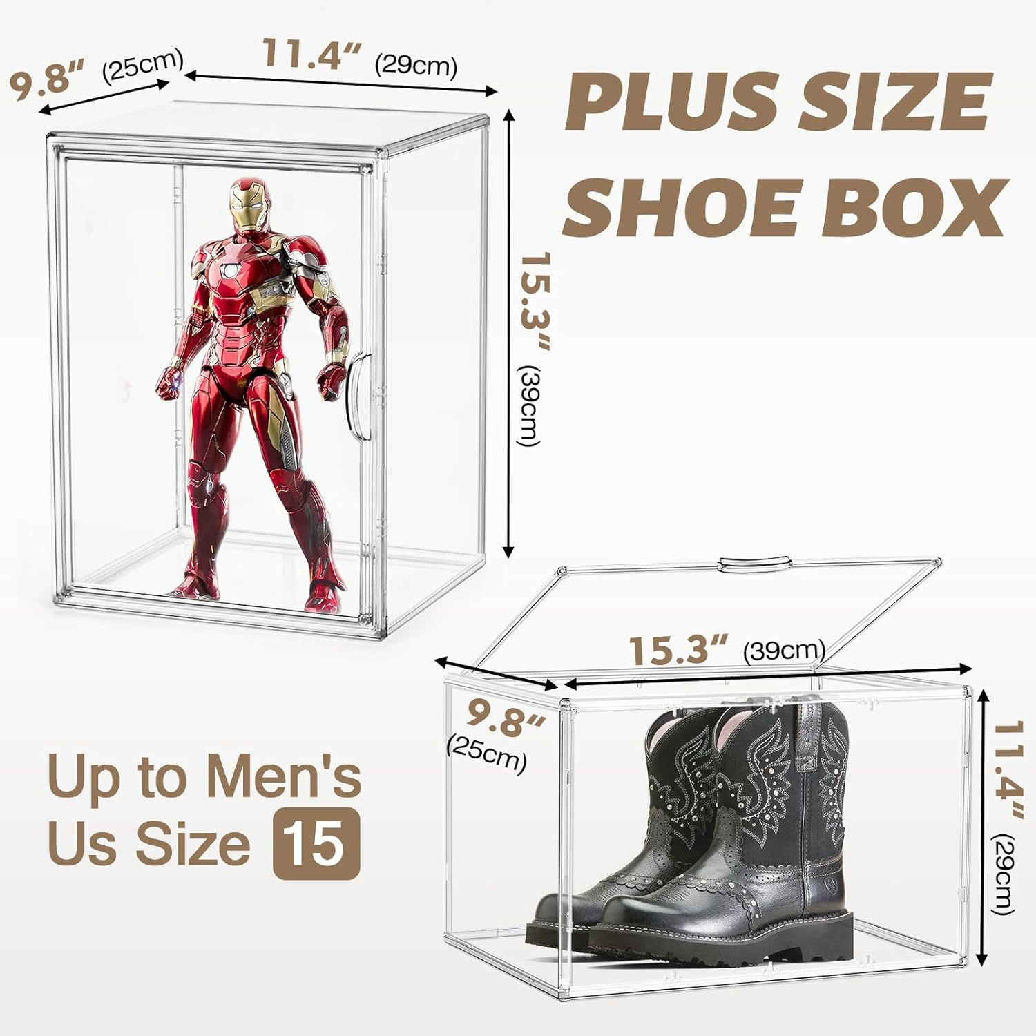 Vitrina organizadora Acrílica XX-Large – 29 x 25 x 39 cm Organizador de Lujo