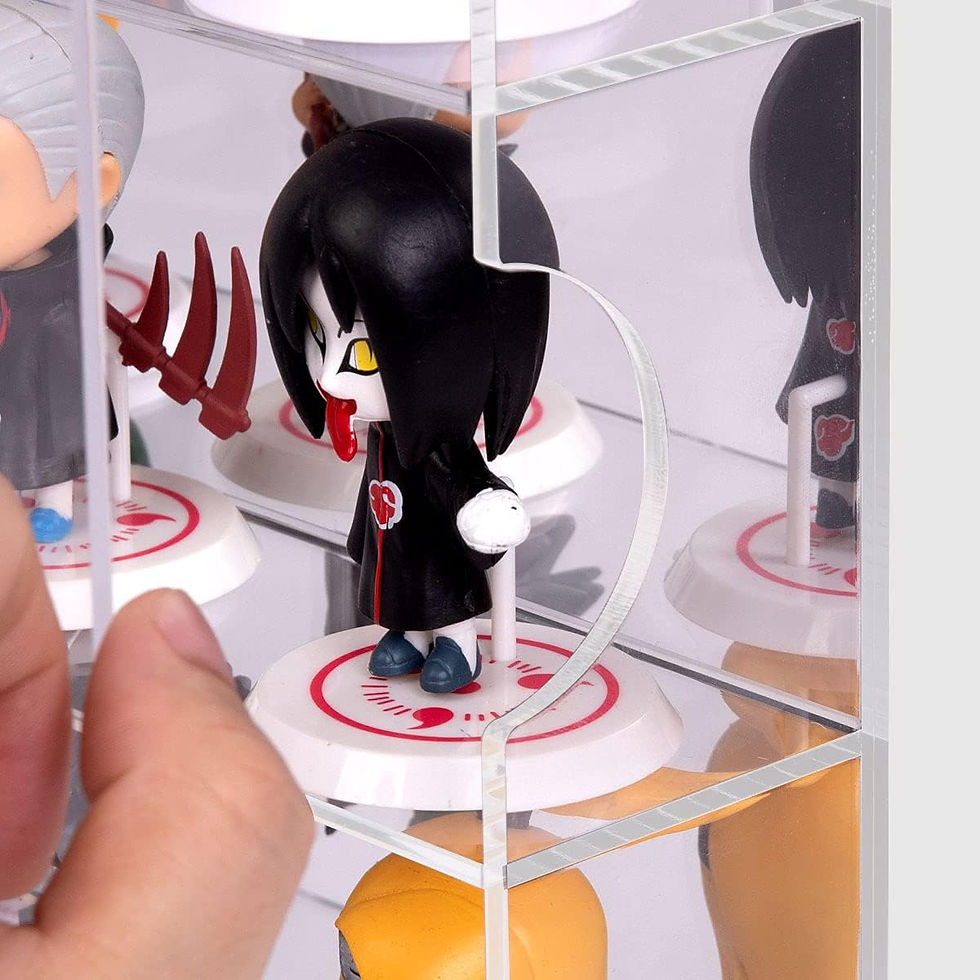 Miniatura: Vitrina exhibidor de acrílico con  de espejo, vitrina para mini figuras