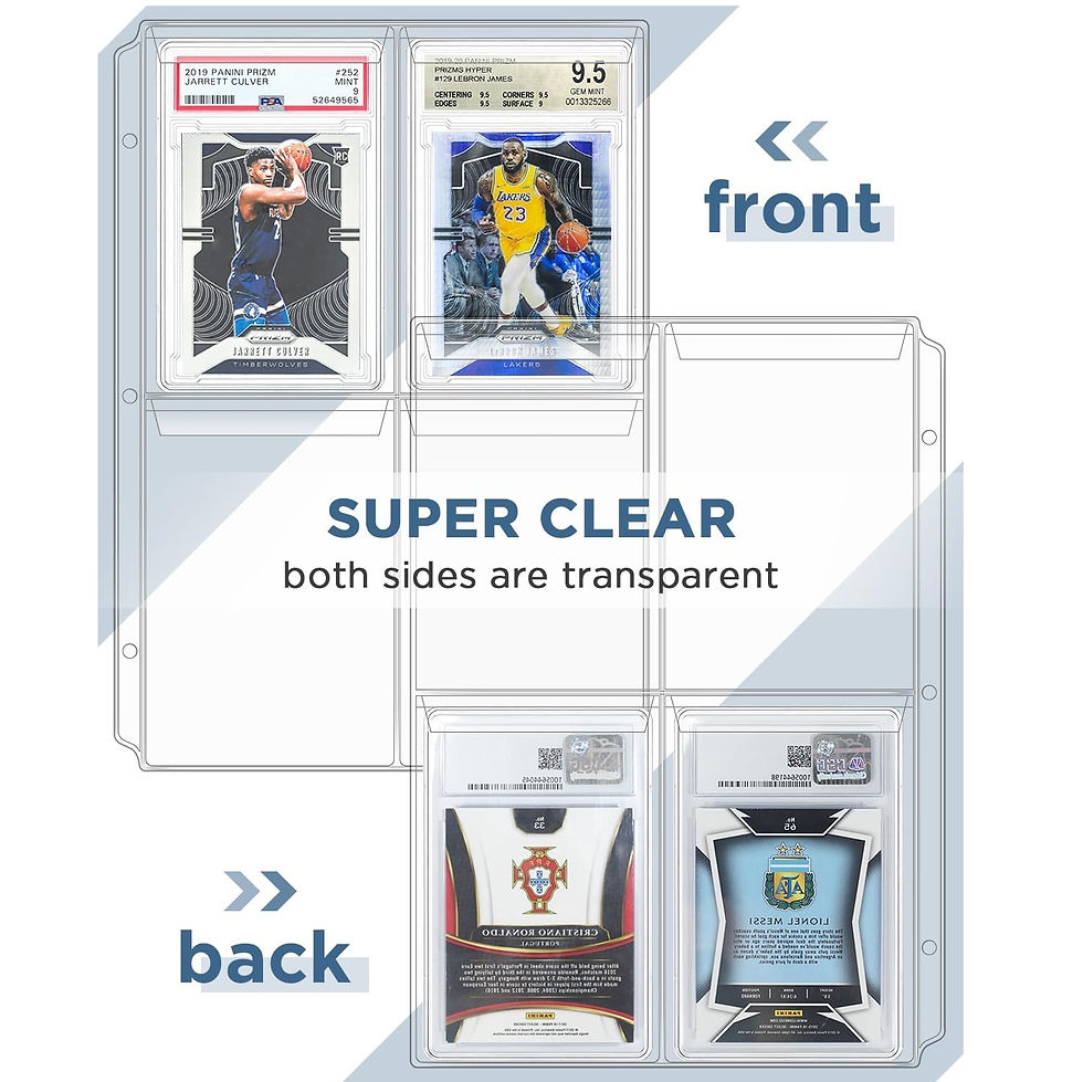 Miniatura: Hojas Protectoras para Cartas Graduadas (PSA, Beckett, CGC) – 4 Bolsillos