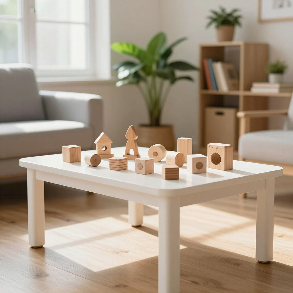 Wooden blocks for play therapy for children