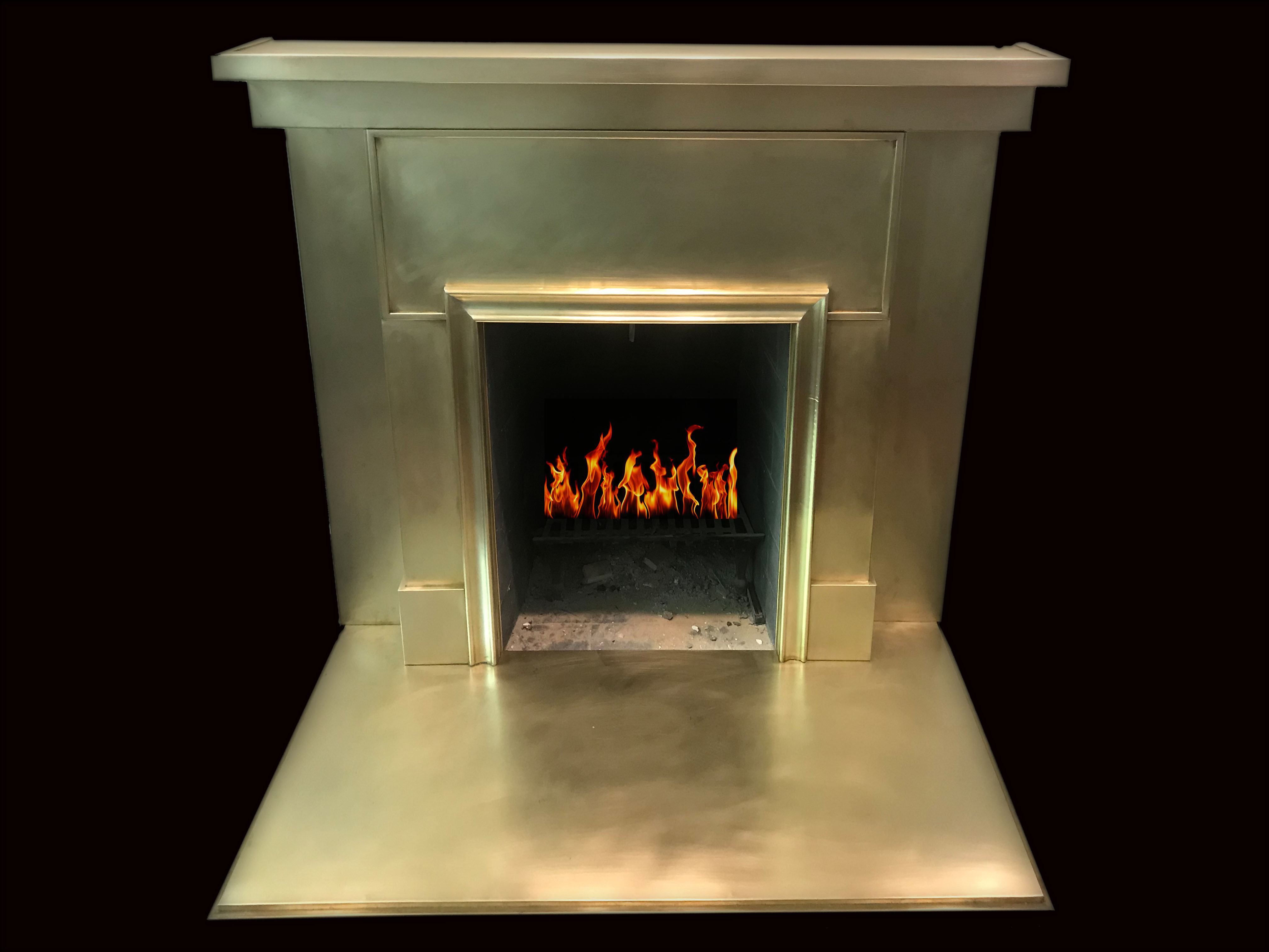 Beautiful Brass fireplace surround MITCHEL AND MITCHEL, Chicago, Illinois