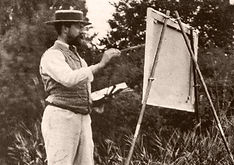 A man painting