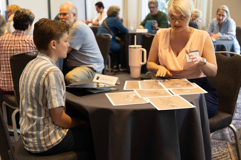 Chelsea Lang shared valuable insights during a Portfolio Critique with 13-year-old Eliot Maxfield.