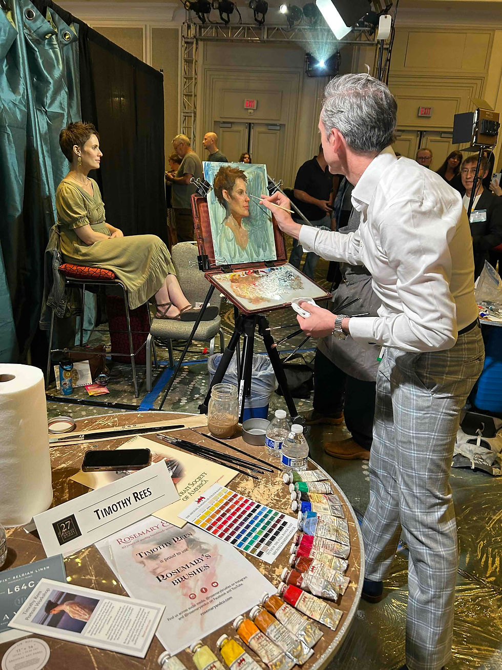 Timothy Rees painting during the Face-Off Challenge