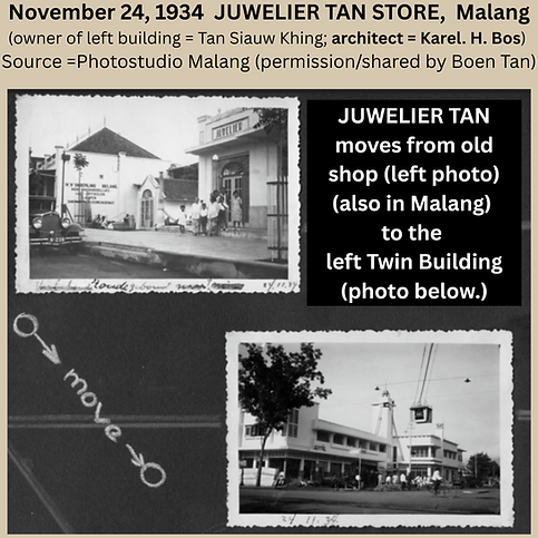 1934 Juwelier Tan - Malang - Tan Siauw Khing - Karel Bos - Studio Malang - Boen Tan