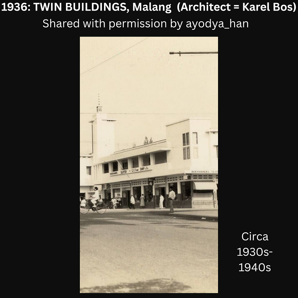 1936 Twin Buildings - Malang - Karel Bos - ayodya_han