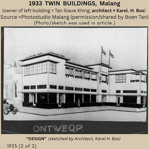 1934 Juwelier Tan Malang - Tan Siauw Khing - Karel Bos - Studio Malang - Boen Tan