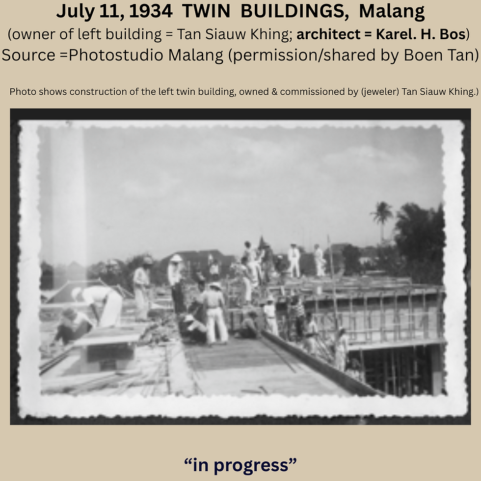 1934 Juwelier Tan Malang - Tan Siauw Khing - Karel Bos - Studio Malang - Boen Tan