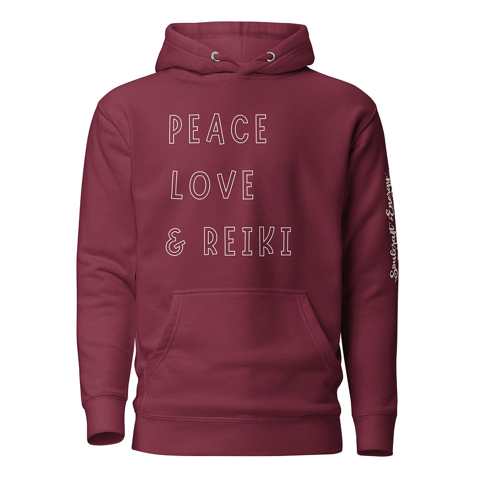 Thumbnail: Peace • Love • Reiki Hoodie