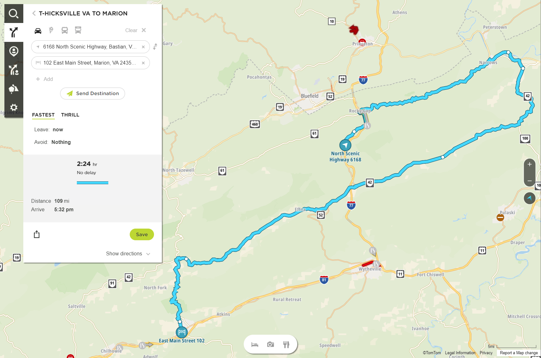 Hicksville VA to Marion