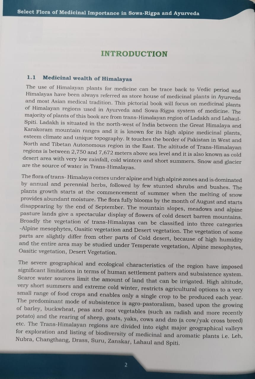 Thumbnail: Select Flora of Medicinal Importance in Sowa-Rigpa and Ayurveda