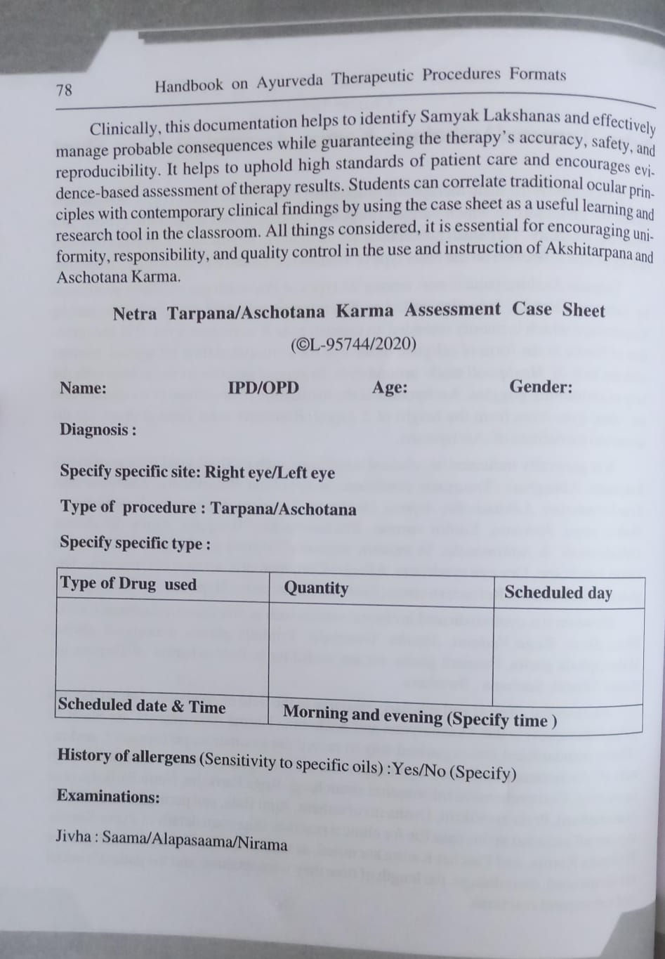 Thumbnail: Handbook On Ayurveda Therapeutic Procedures Formats (E) By Dr. Punam Sawarkar