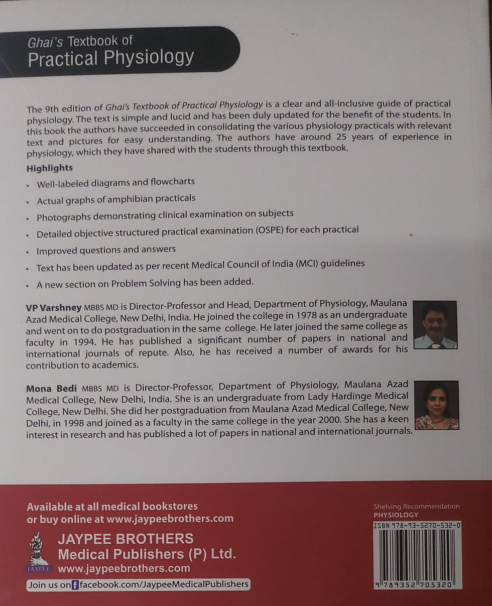 Thumbnail: Ghai's Textbook of Practical Physiology (E) by  V. P. Varshney