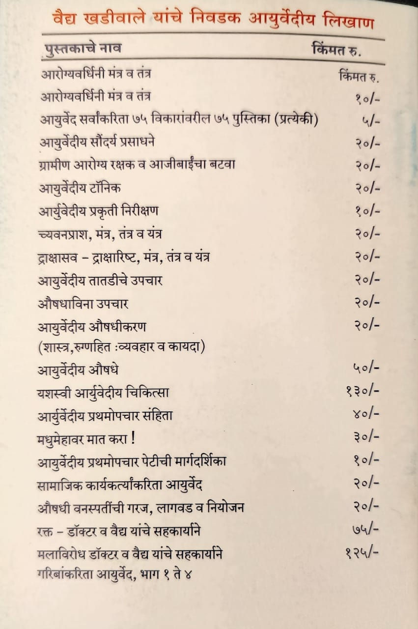 Thumbnail: Ayurvedeeya Saundarya Prasadhane(Marathi)- Vd. P. Y. Vaidya Khadiwale