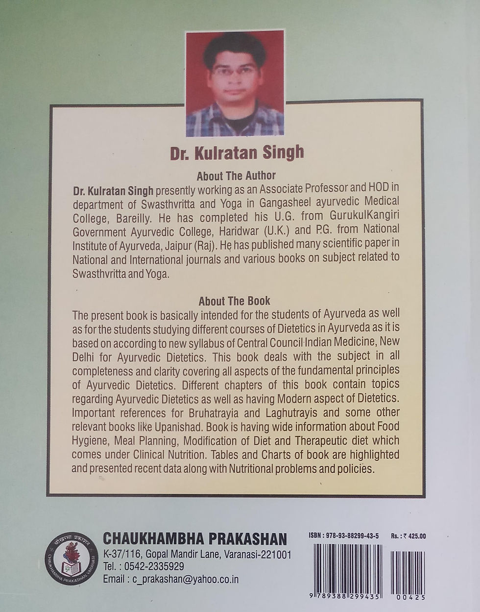 Thumbnail: Ayurvedic Dietetics Nutrition & Health (English) by Dr.Kul Ratan Singh
