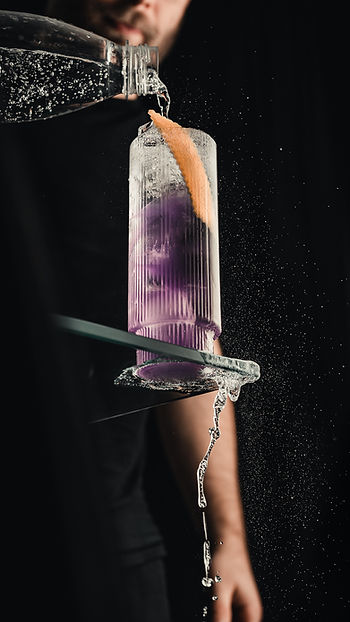 Un cocktail mauve qui déborde