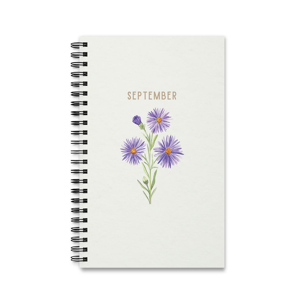 Miniaturbild: Geburtsblume Journal | Geschenk zu Geburt, Babyshower, Geburtstag
