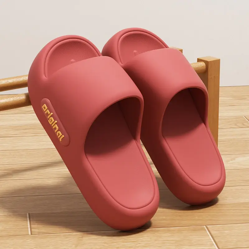 Thumbnail: Thick Bottom Cloud Slippers Women Fashion Letter Print Platform Sandals Woman